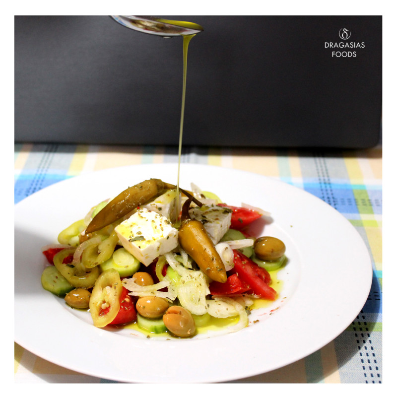 Griechischer Bauernsalat mit Dragasias Olivenöl
